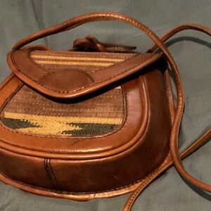 Vintage leather crossbody